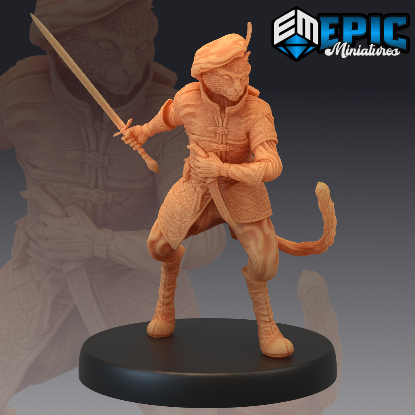 Tabaxi Black Cat Rogue Sword