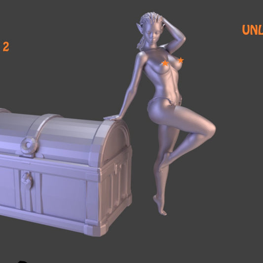 Elf Pinup, Casual Hair