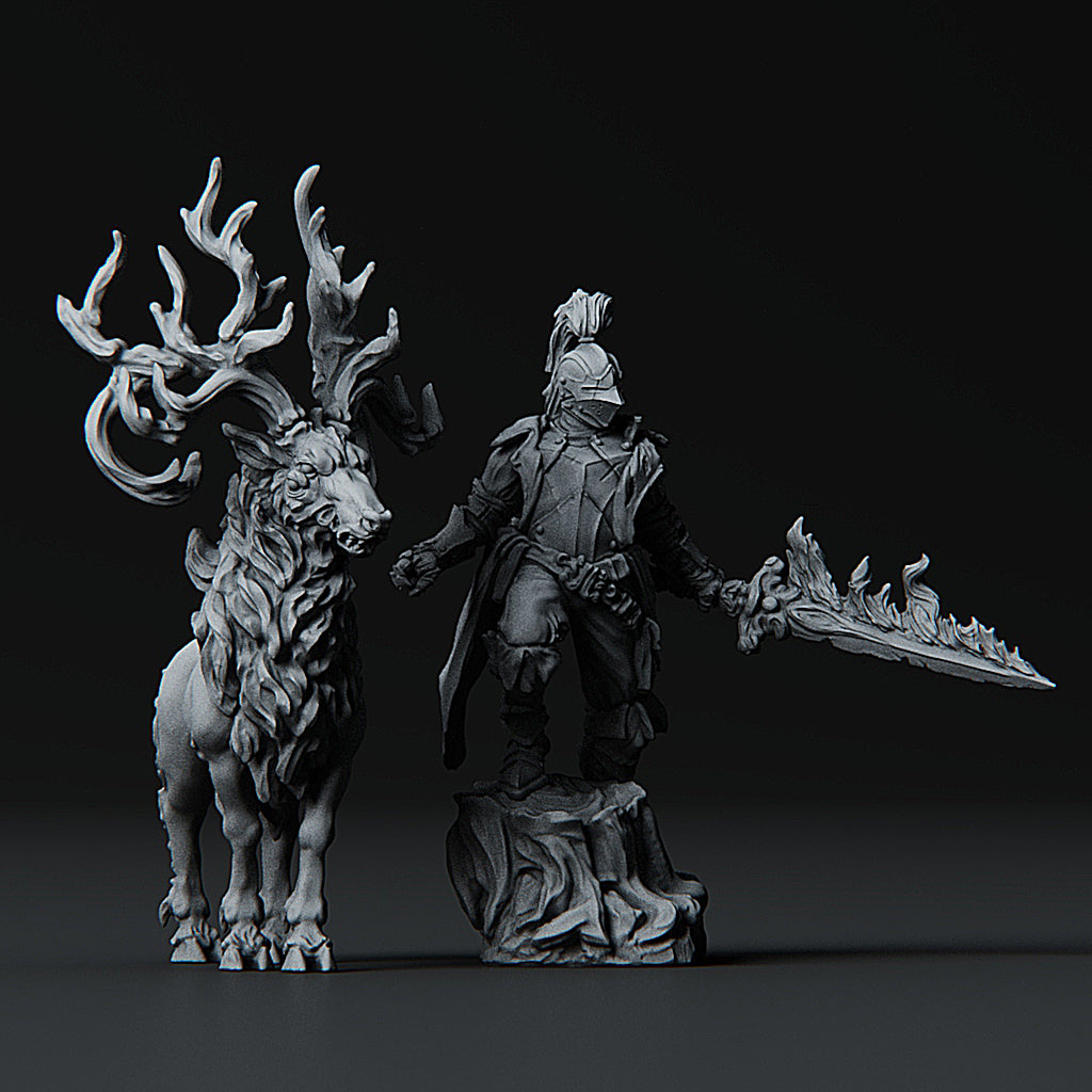 Dark Knight With Stag