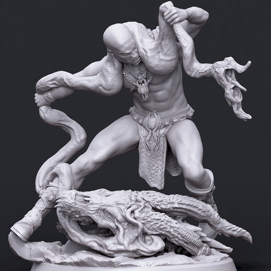 Boneflesh Warrior Vs Spirit, 32mm