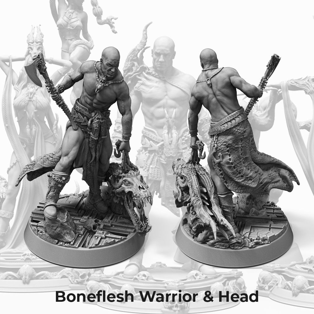 Boneflesh Warrior with Head, 75mm