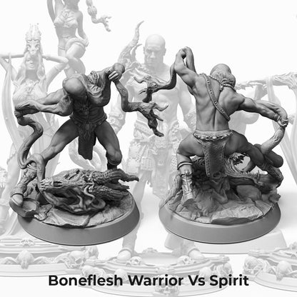 Boneflesh Warrior Vs Spirit, 32mm